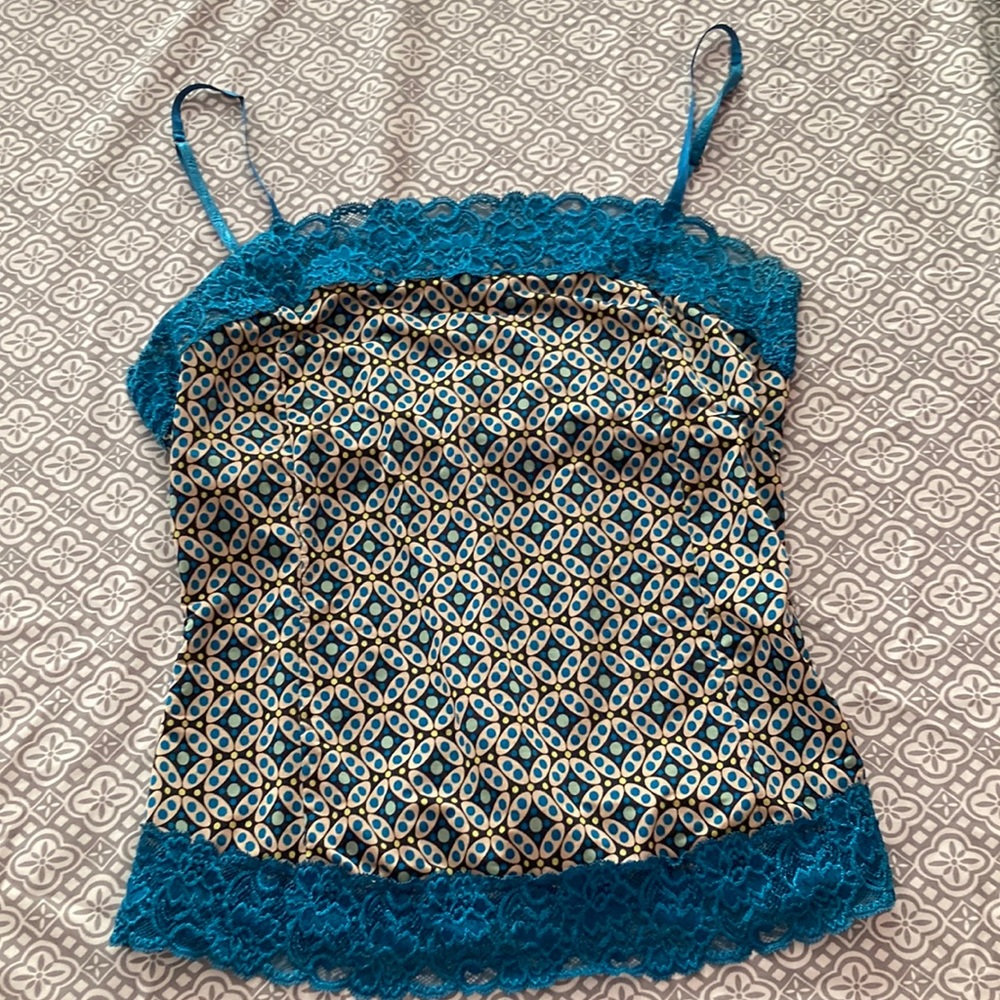 Satin and lace tank